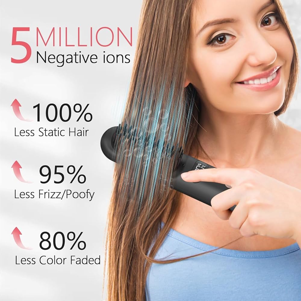 ヘアマックス Amazon.com : Cordless Hair Straightener Brush - Negative Ion